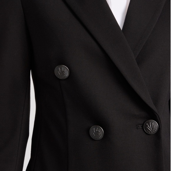 Rag & Bone Womens Warren Ponte Black Relaxed Fit Double-Breasted Blazer NWOT - Picture 3 of 13